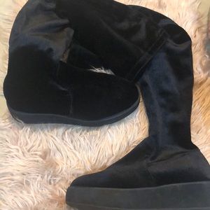 Black over the knee boot